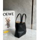 Loewe Mini Puzzle Fold Tote Bag in Black Calfskin