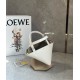 Loewe Mini Puzzle Fold Tote Bag in White-Beige Calfskin