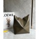 Loewe Medium Puzzle Fold Tote Bag in Dark Green Calfskin