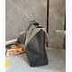 Loewe Medium Puzzle Fold Tote Bag in Grey-Dark Green Calfskin