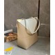 Loewe Medium Puzzle Fold Tote Bag in White-Beige Calfskin