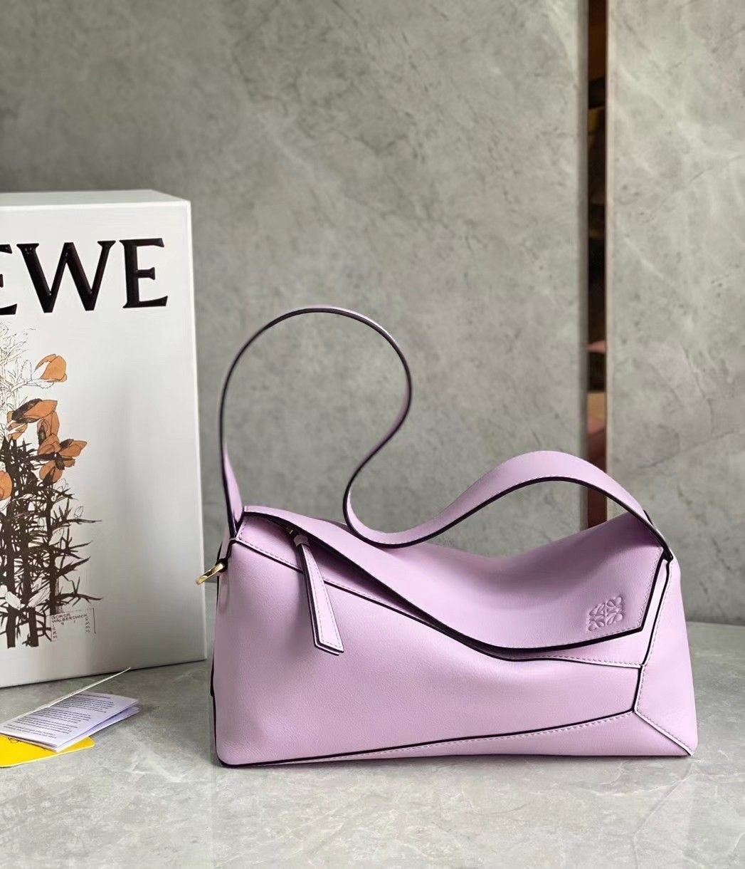 Loewe Puzzle Hobo Bag In Pink Nappa Calfskin