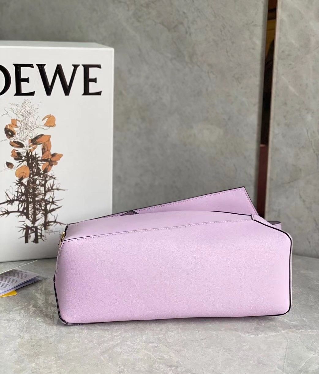 Loewe Puzzle Hobo Bag In Pink Nappa Calfskin