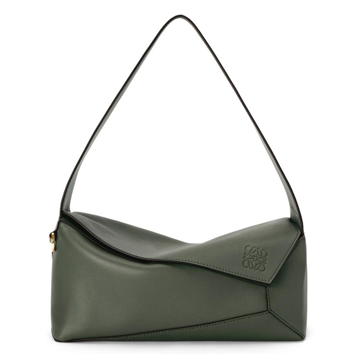 Loewe Puzzle Hobo Bag In Vintage Khaki Nappa Calfskin