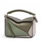 Loewe Puzzle Mini Bag In Green-Oat Calfskin