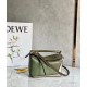 Loewe Puzzle Mini Bag In Green-Oat Calfskin