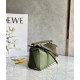 Loewe Puzzle Mini Bag In Green-Oat Calfskin