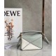 Loewe Puzzle Mini Bag In Grey-Cream-White Calfskin