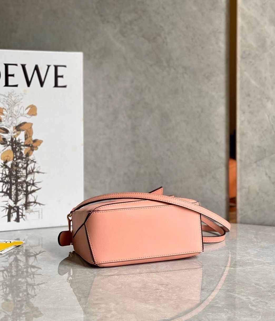 Loewe Puzzle Mini Bag In Blossom Calfskin