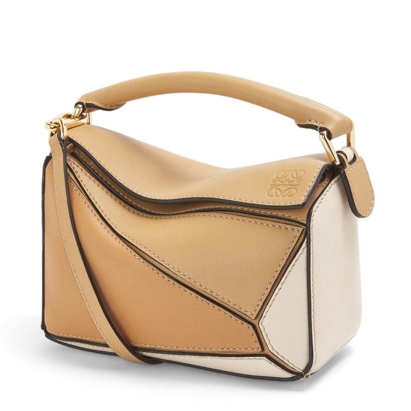 Loewe Puzzle Mini Bag In Dune-Warm Desert Calfskin