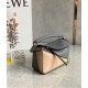 Loewe Puzzle Mini Bag In Asphalt Grey-Nude-Green Calfskin