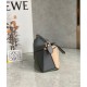 Loewe Puzzle Mini Bag In Asphalt Grey-Nude-Green Calfskin