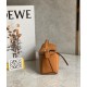 Loewe Puzzle Mini Bag In Brown Grained Calfskin