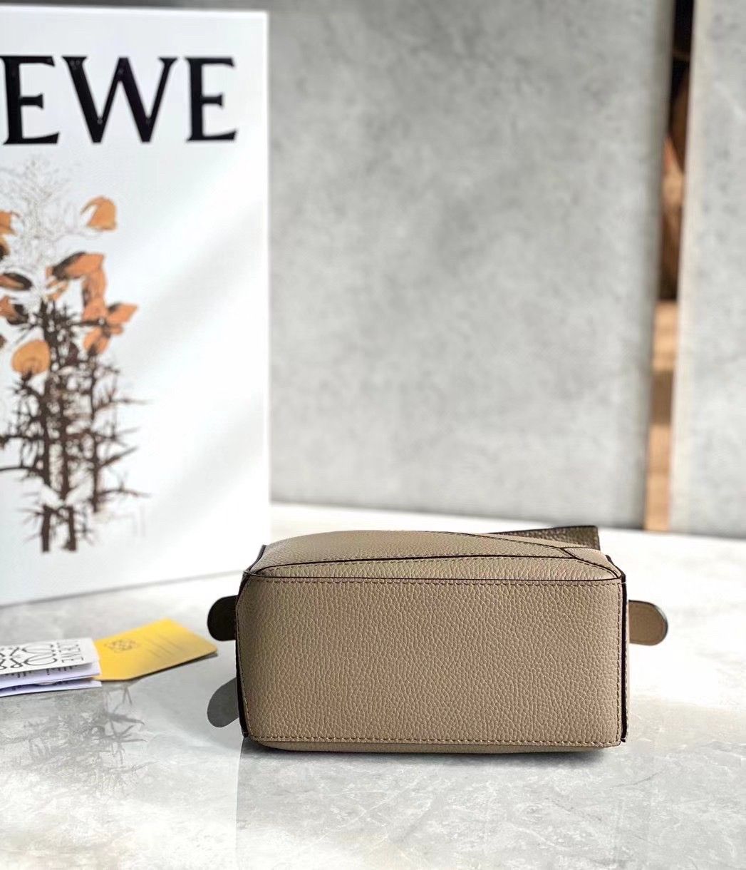 Loewe Puzzle Mini Bag In Sandy Grained Calfskin