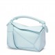 Loewe Puzzle Mini Bag In Aquamarine Satin Calfskin