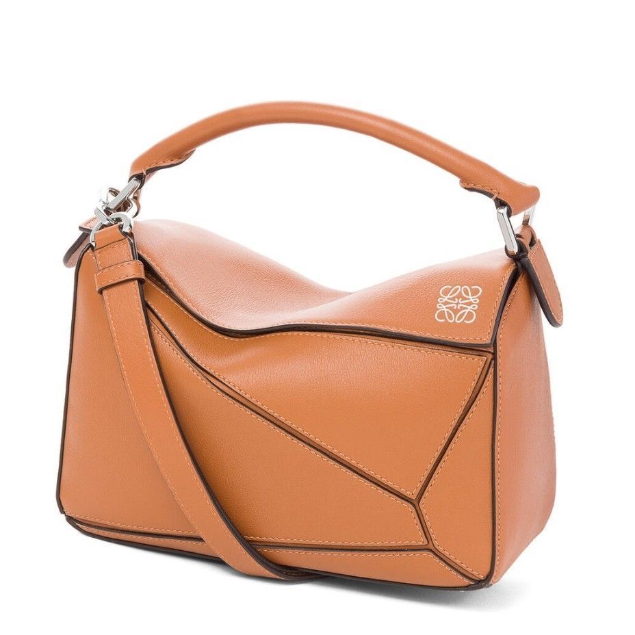 Loewe Puzzle Small Bag In Brown Classic Calfskin