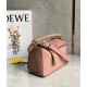 Loewe Puzzle Small Bag In Dark Blush Grained Calfskin