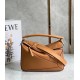 Loewe Puzzle Small Bag In Brown Grained Calfskin