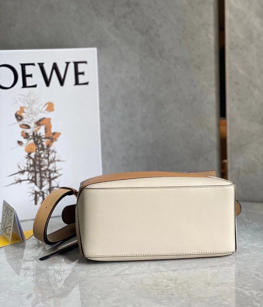 Loewe Puzzle Small Bag In Multicolour Warm Desert Calfskin