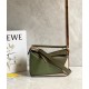 Loewe Puzzle Small Bag In Multicolour Green Calfskin