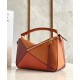 Loewe Puzzle Small Bag In Multicolour Orange Calfskin