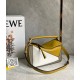 Loewe Puzzle Small Bag In Ochre-White-Taupe Calfskin