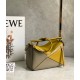 Loewe Puzzle Small Bag In Ochre-White-Taupe Calfskin