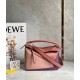 Loewe Puzzle Small Bag In Multicolour Purple Calfskin