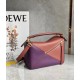 Loewe Puzzle Small Bag In Multicolour Purple Calfskin