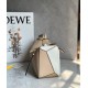 Loewe Puzzle Small Bag in Multicolour Warm Desert and White Calfskin