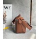 Loewe Puzzle Small Bag In Brown Satin Calfskin