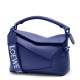 Loewe Puzzle Edge Small Bag In Deep Purple Satin Calfskin