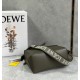 Loewe Puzzle Edge Small Bag In Khaki Green Satin Calfskin