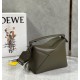 Loewe Puzzle Edge Small Bag In Khaki Green Satin Calfskin