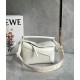 Loewe Puzzle Edge Small Bag In White Satin Calfskin