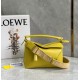 Loewe Puzzle Edge Small Bag In Yellow Satin Calfskin