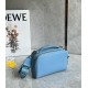 Loewe Mini Camera Crossbody Bag in Blue Calfskin