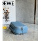 Loewe Mini Camera Crossbody Bag in Blue Calfskin