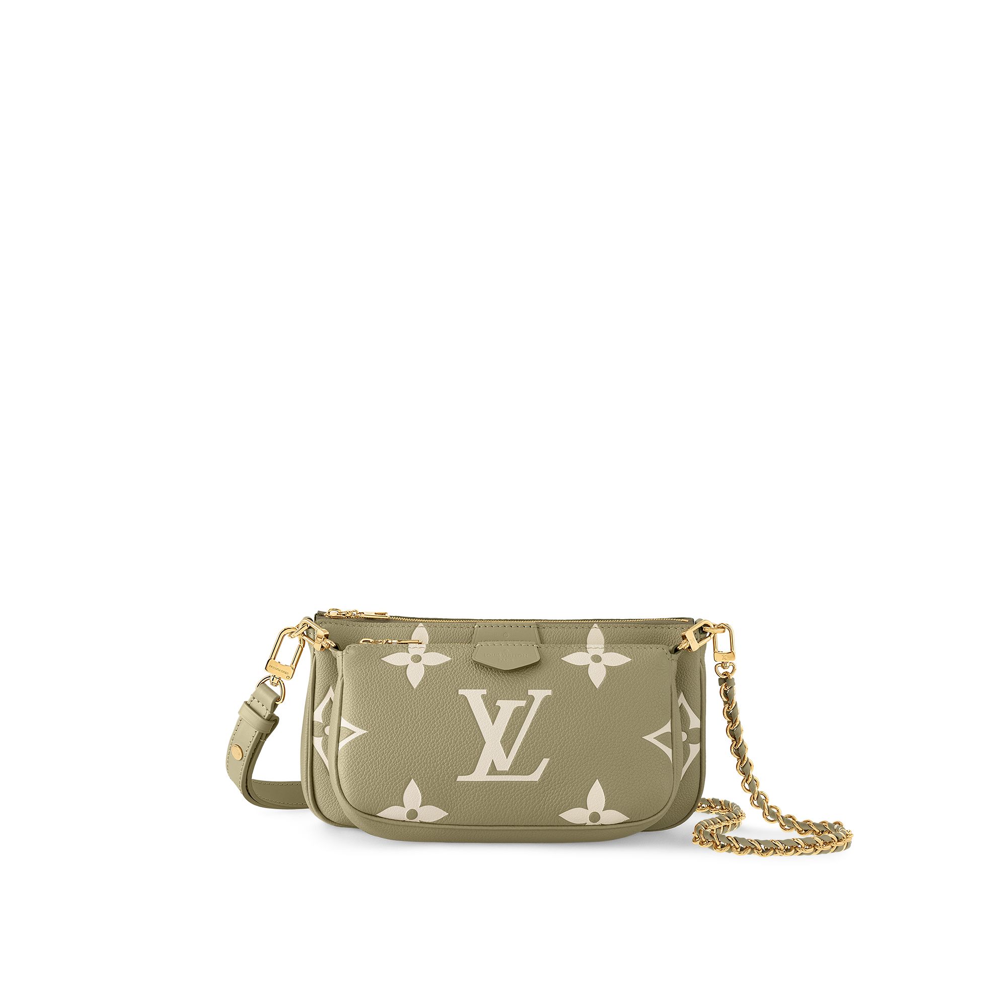 Louis Vuitton Multi Pochette Accessoires Bicolor Monogram Empreinte Leather Women's Handbags M22670