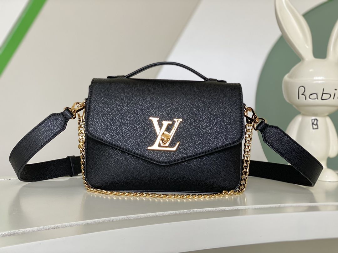 Louis Vuitton Oxford Lockme Leather Women's Handbags M22735