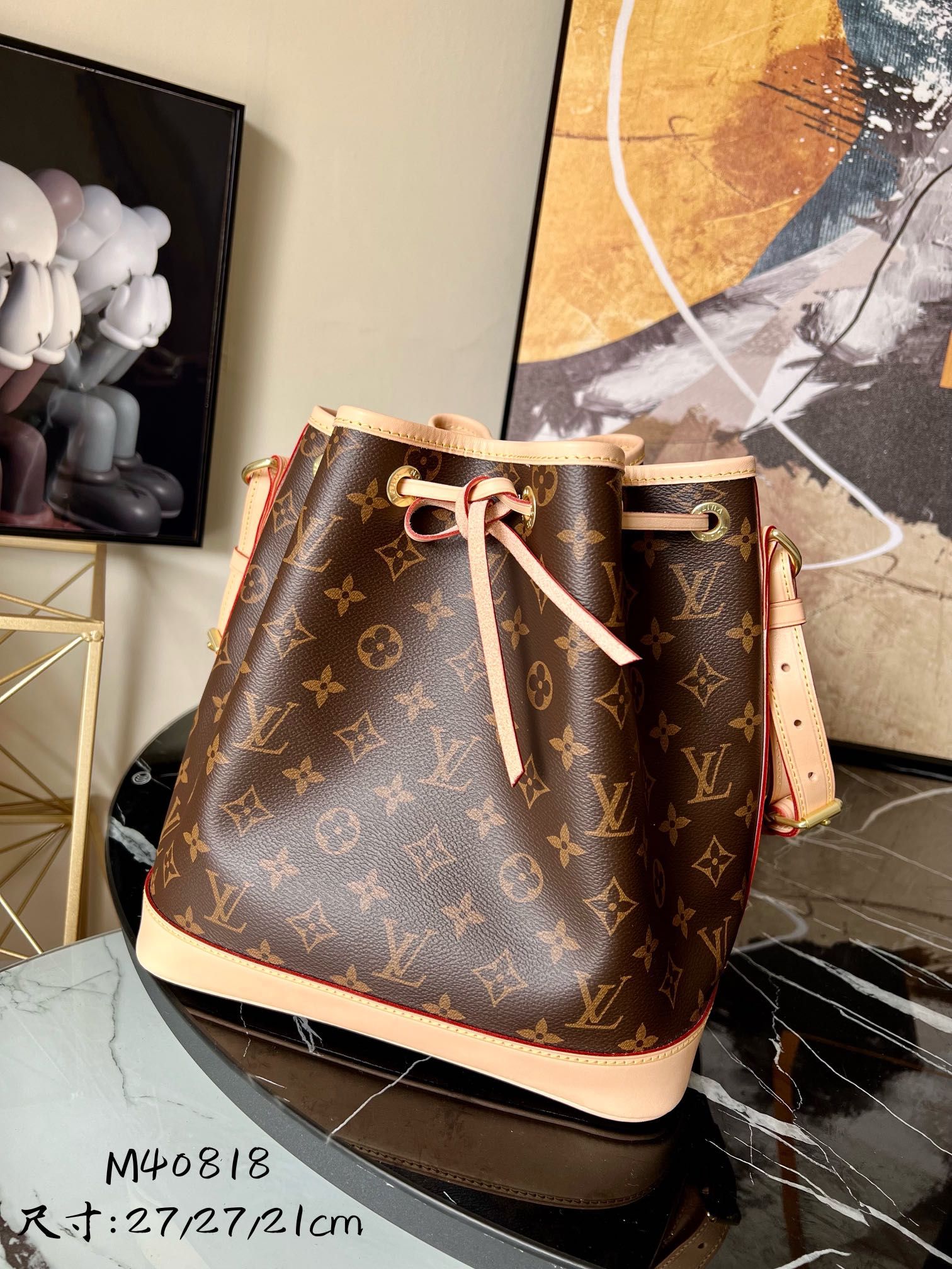 Louis Vuitton Petit Noé Monogram Canvas Women's Handbags M40818