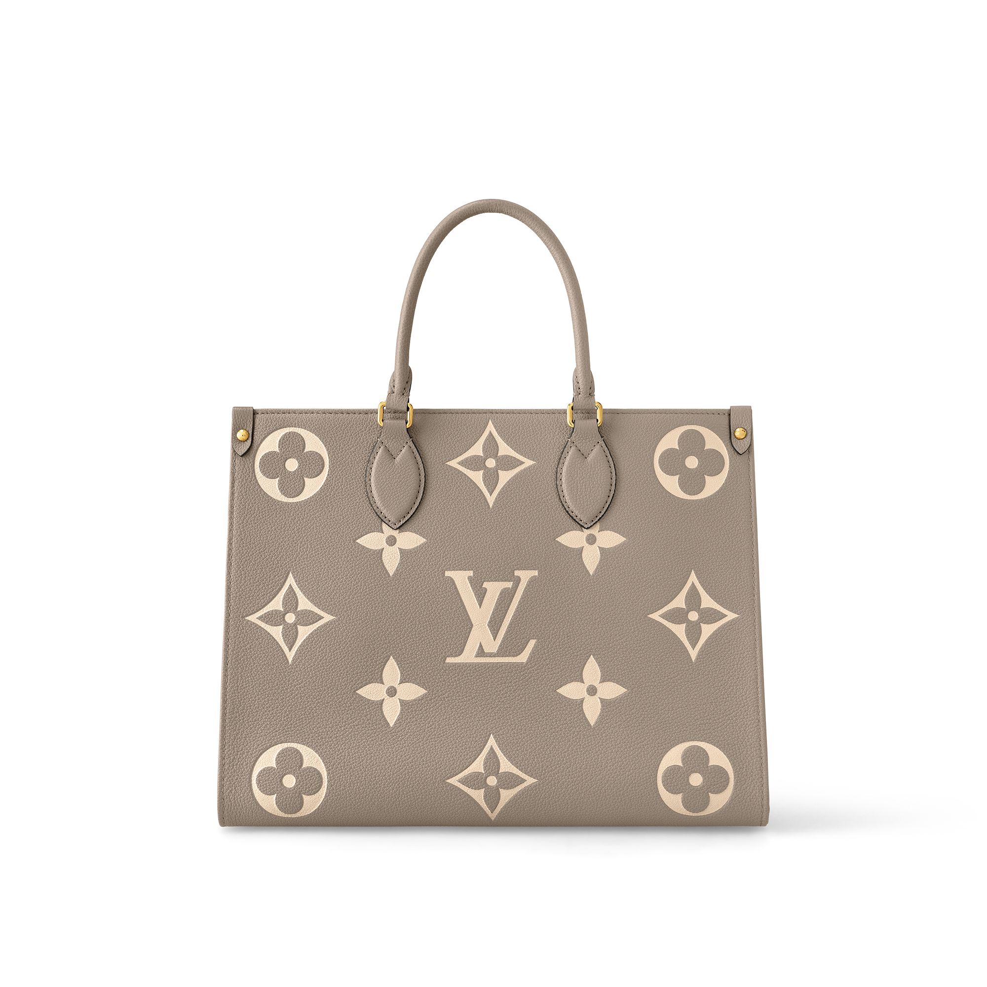 Louis Vuitton OnTheGo MM Bicolor Monogram Empreinte Leather Women's Handbags M45494