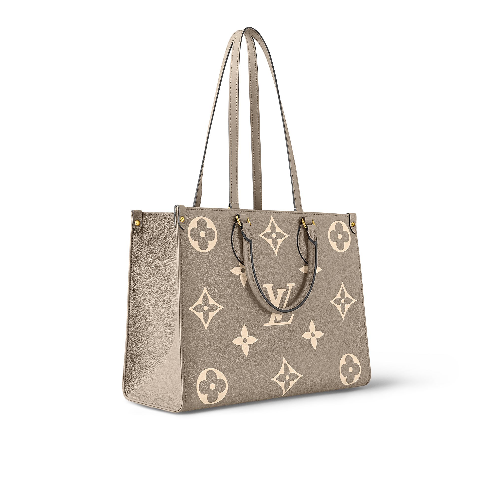 Louis Vuitton OnTheGo MM Bicolor Monogram Empreinte Leather Women's Handbags M45494