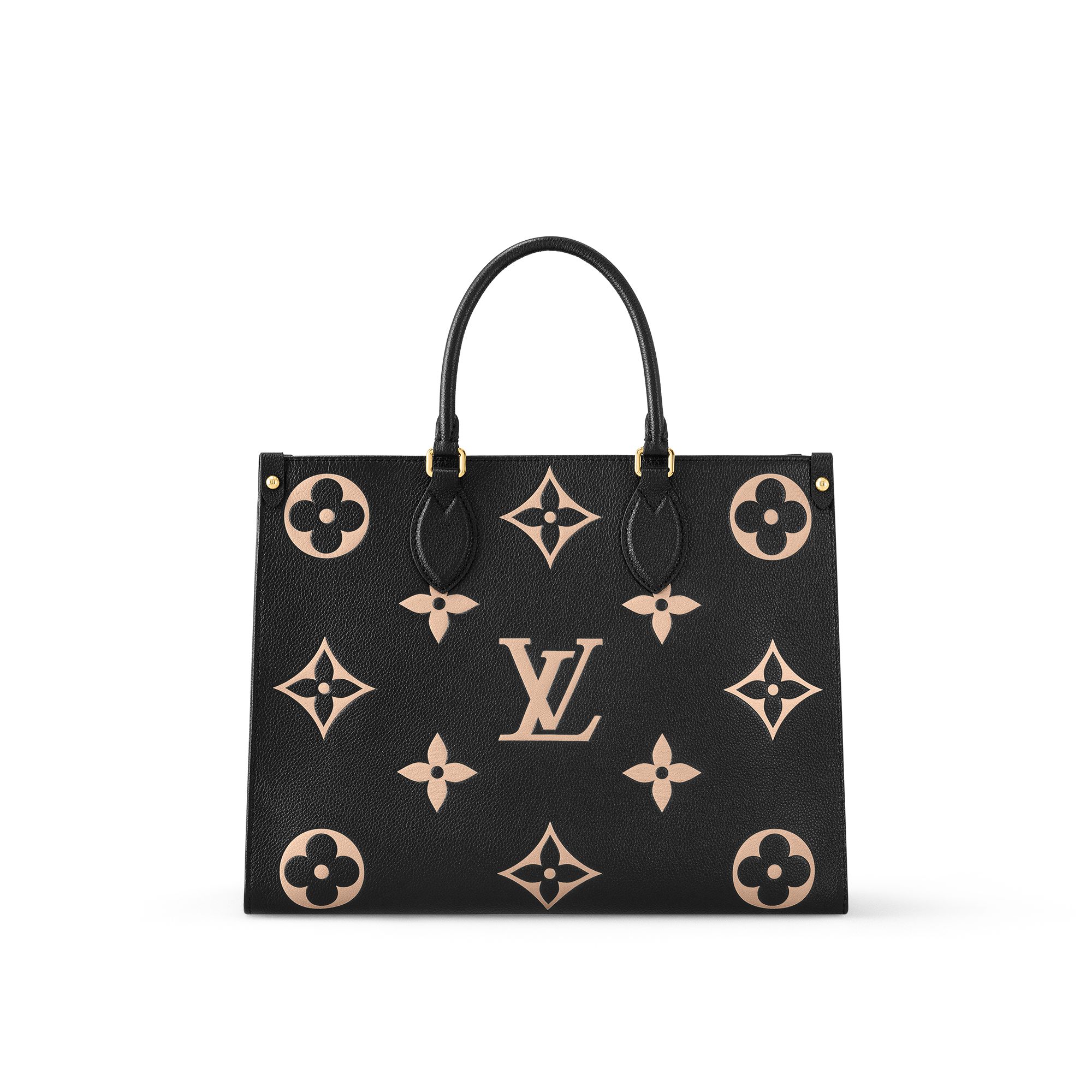 Louis Vuitton OnTheGo MM Bicolor Monogram Empreinte Leather Women's Handbags M45495