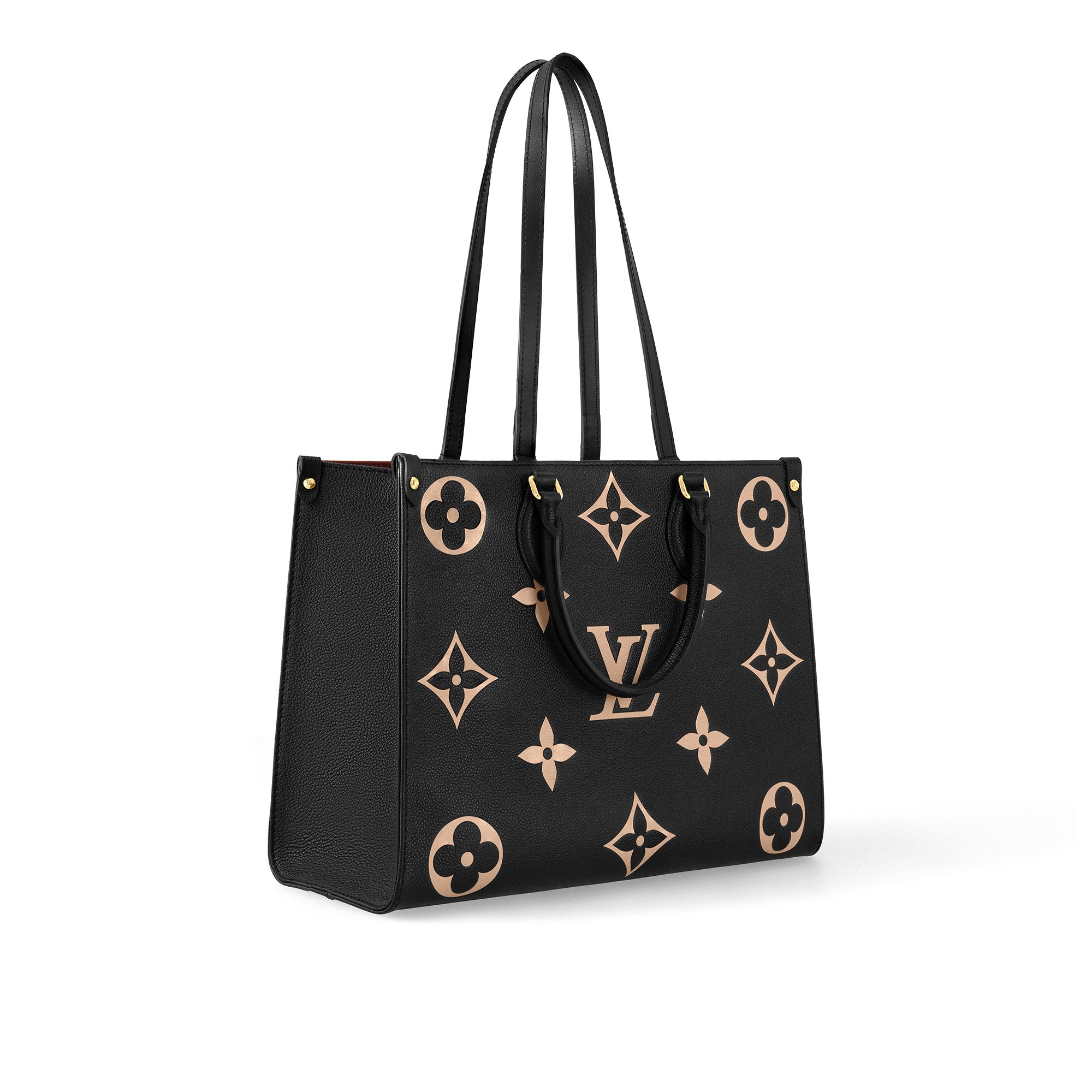 Louis Vuitton OnTheGo MM Bicolor Monogram Empreinte Leather Women's Handbags M45495