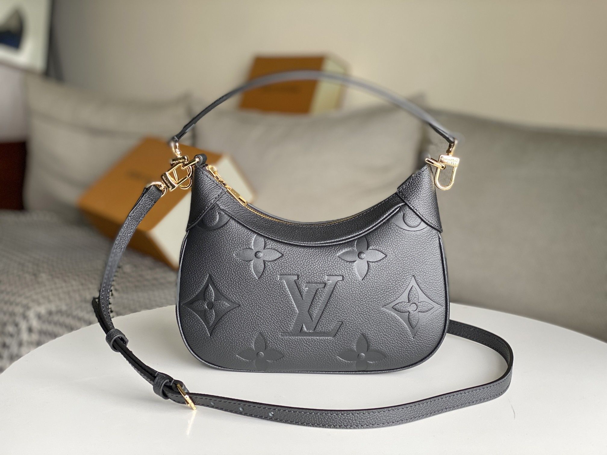 Louis Vuitton Bagatelle Monogram Empreinte Leather Women's Handbags M46002