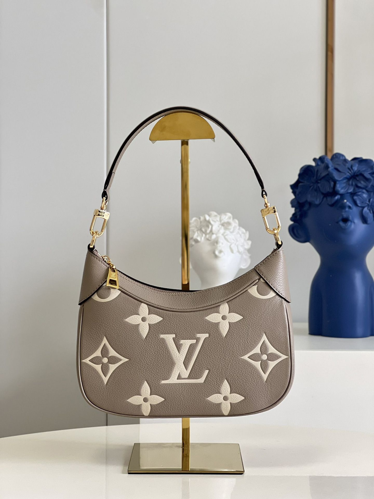 Louis Vuitton Bagatelle Bicolor Monogram Empreinte Leather Women's Handbags M46112