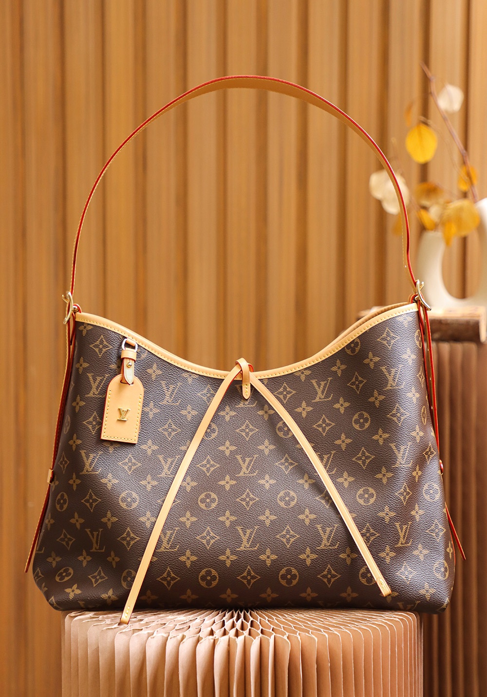 Louis Vuitton CarryAll MM Monogram Canvas Handbag