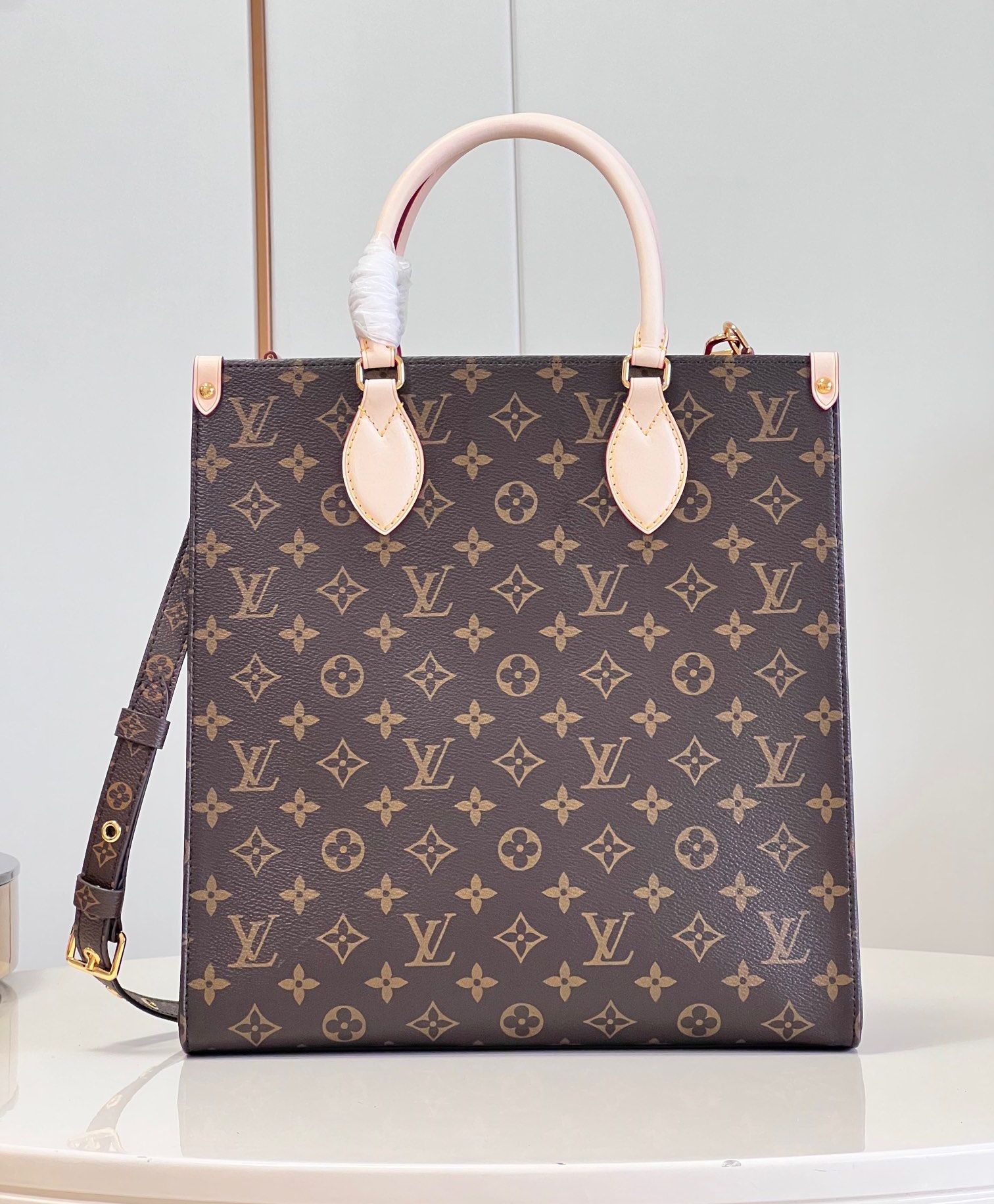 Louis Vuitton Sac Plat PM Monogram Canvas Women's Handbags M46263