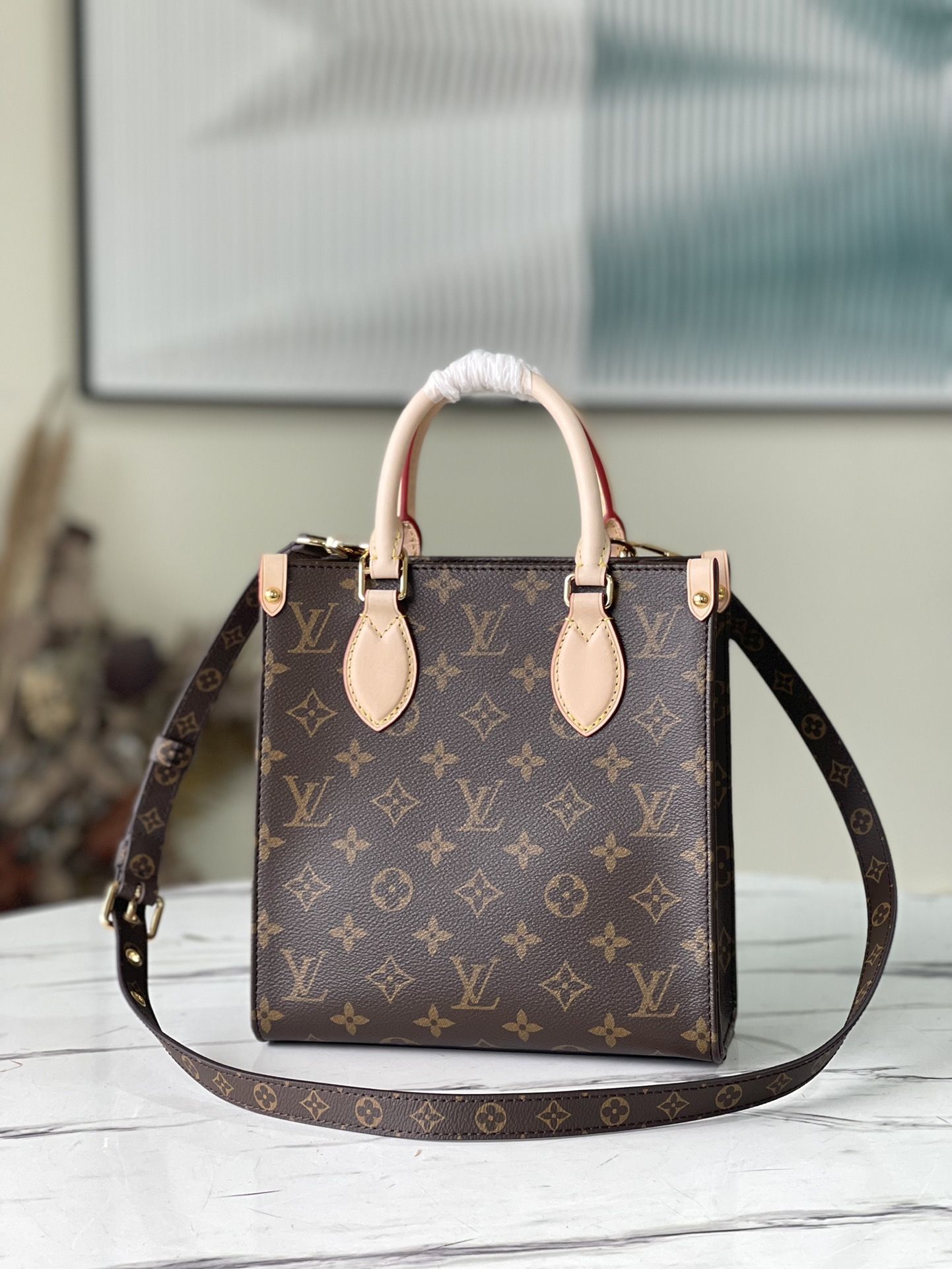 Louis Vuitton Sac Plat BB Monogram Canvas Women's Handbags M46265